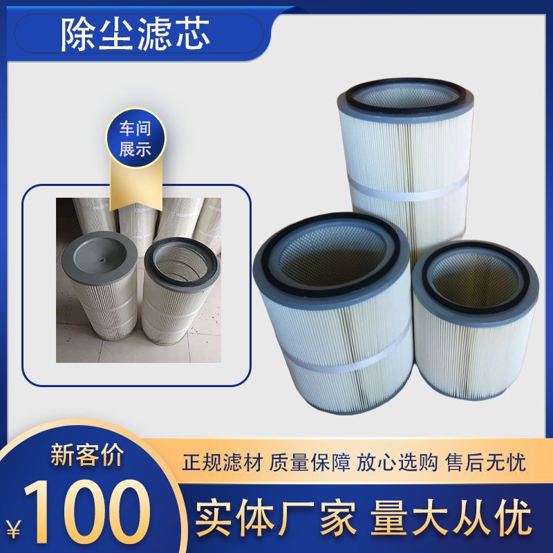工业除尘滤芯滤筒 通用喷砂机抛丸机滤芯 热卖喷涂喷粉塑粉滤桶厂