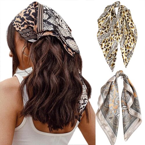 好货Haimeikang 60*60cm Square Silk Scarf Women Headband Fash