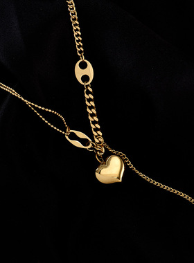 极速Titanium steel necklace cardioclavicular chain