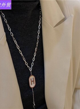 极速Couples Sweater chain letter necklace clavicle chain fas