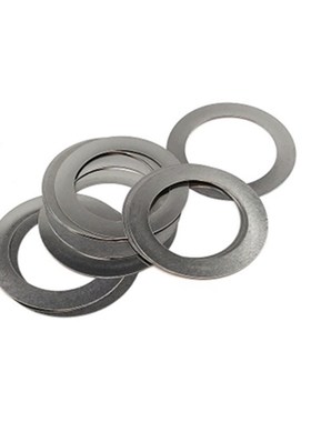 不锈钢板平垫片薄定带零件来图加工F片做切圆钢弹簧片打孔零切