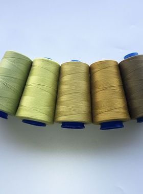 军绿色402聚酯纤维缝纫机线抹茶绿手缝衣线橄榄色宝塔线墨绿色针