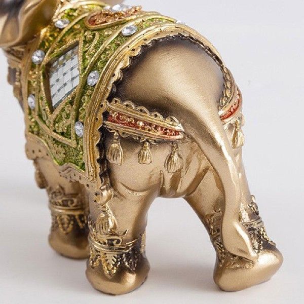 Resin Elephant Statue Ornament Elephant Sculpture Figurine