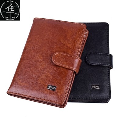 网红Hasp Passport Holder Cover Leather Wallet Women Men P