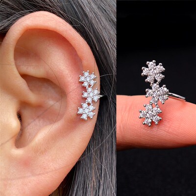极速1Pc Helix Cartilage Conch Fake Without Piercing Cuff Ear