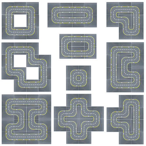 极速Gro?e Gr??e Stadt Stra?e Basis Platten Bausteine Bor