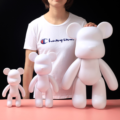 18-75厘米流体暴力白坯熊网红diy涂鸦材料包小的小号自制摆件