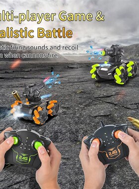 极速Sinovan RC Tank Shooting Water Bullets 360Rotating Wat