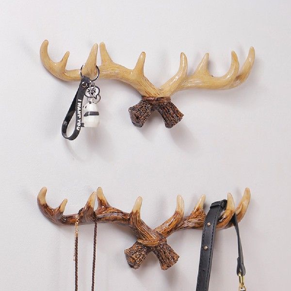 Living Room Hanger Resin Antler Key Hook Holder Hook Rack