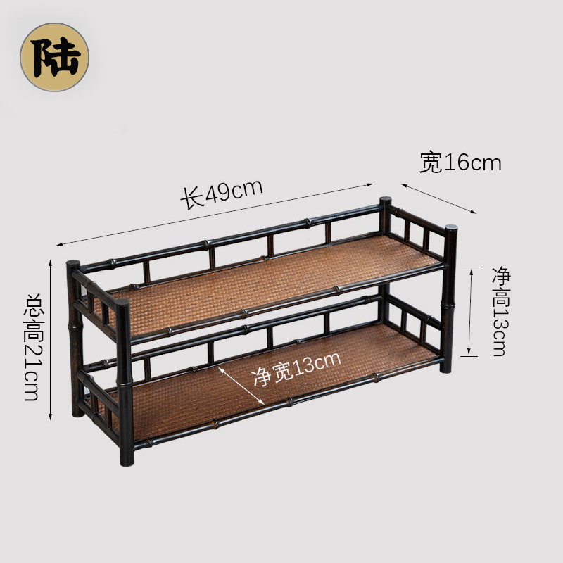 新品新品艳库/大漆茶具收纳层架双w层茶杯架子壶架V茶桌置物架文