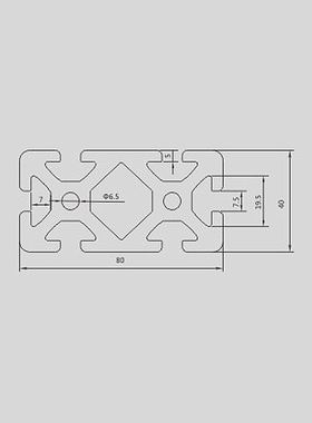 4080EH工业铝型材流水线工作台框架铝型材雕刻U机型材光伏支架