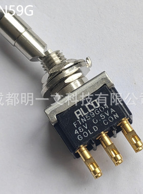 FTN59G拨动开关, 开-开TE泰科全新 DPDT, 不发光, F, 面板安装,6A