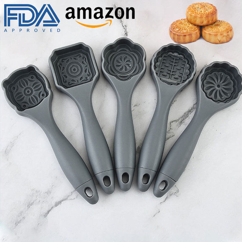 新款月饼模具塑料中式饼模糕点印具冰皮月饼模型家用DIY烘焙用具