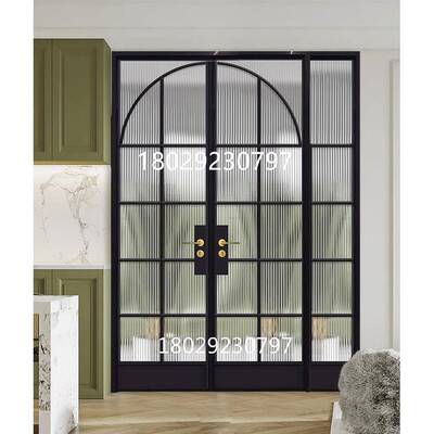 现代简约双开铝合金门欧式室内书房客厅门住宅自建房平开拱形门