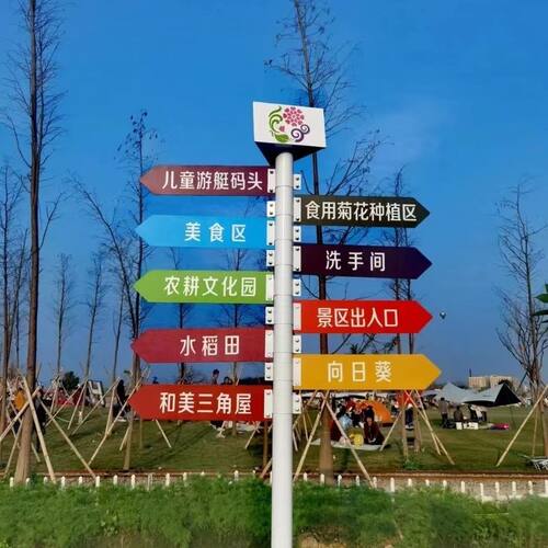 户外网红拍照打卡导向牌指路牌景区指示牌小区引导牌指示路牌新款