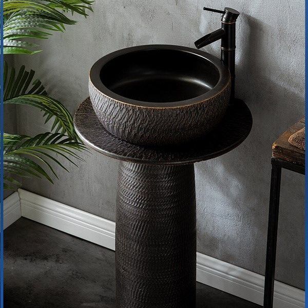 【稳固不褪色】户外洗手盆庭院立柱盆工业风洗手台池一体式阳台落