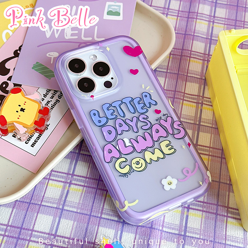 【PinkBelle】励志英文字体适用于苹果16promax创意ins风iPhone15二合一14不会撞壳13/12防摔手机壳