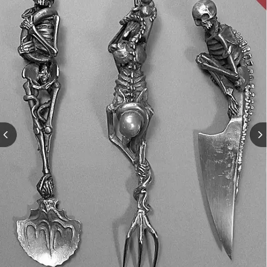 独立站新款 万圣节骷髅刀Halloween Gift Skeletal Cutlery Sets