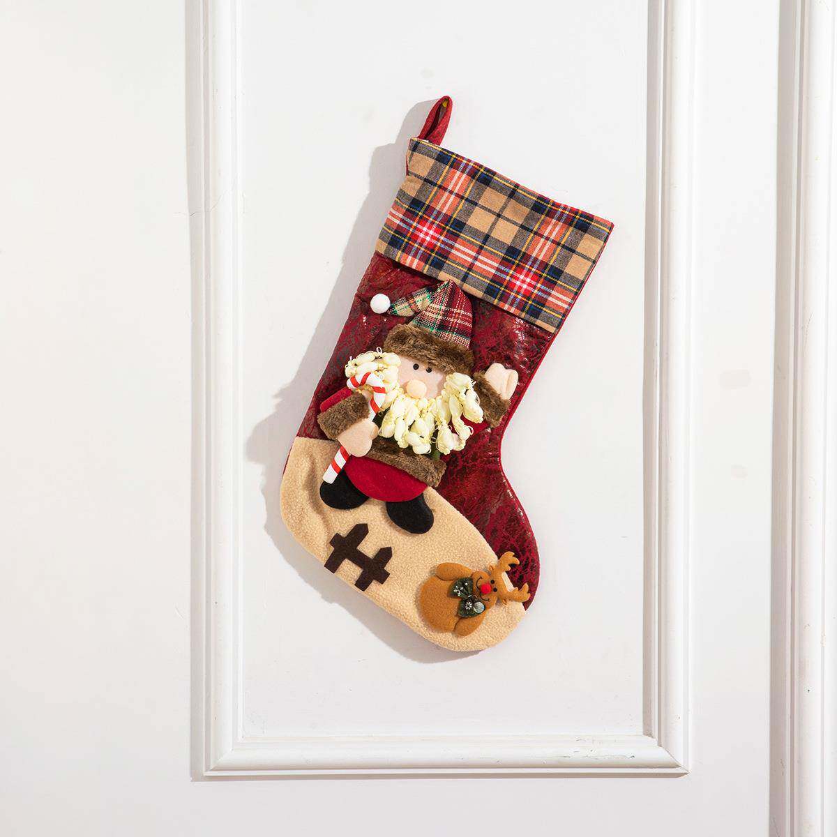 装饰品圣诞袜礼物袋45cm圣诞老人袜子圣诞节糖果礼品袋创意礼盒