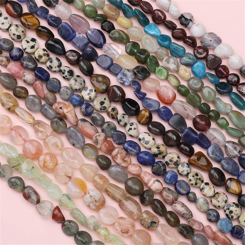 5-8mm天然石异形直孔随形珠手串散珠子手工手链项链装饰品配件