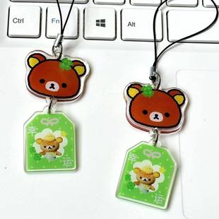 古早可爱卡通多罗猫手绘幸运御守亚克力挂链卡册手机链挂件装饰