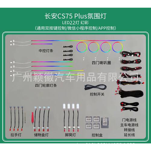 20-21款CS755PLUS仪表台氛围灯