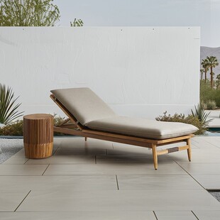 户外躺床柚木藤编酒店别墅泳池躺椅日光浴露天民宿实木绳编沙滩椅