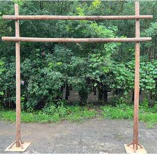 全套森系户外草坪婚礼拱门架子婚房桩花门木架铁艺树枝婚庆拱门