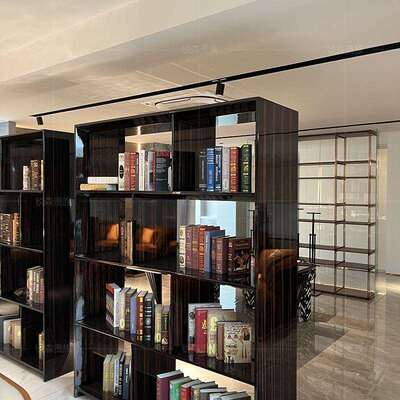 宾利BENTLEY意式后现代实木书架轻奢落地多层玄关架置物架展示架