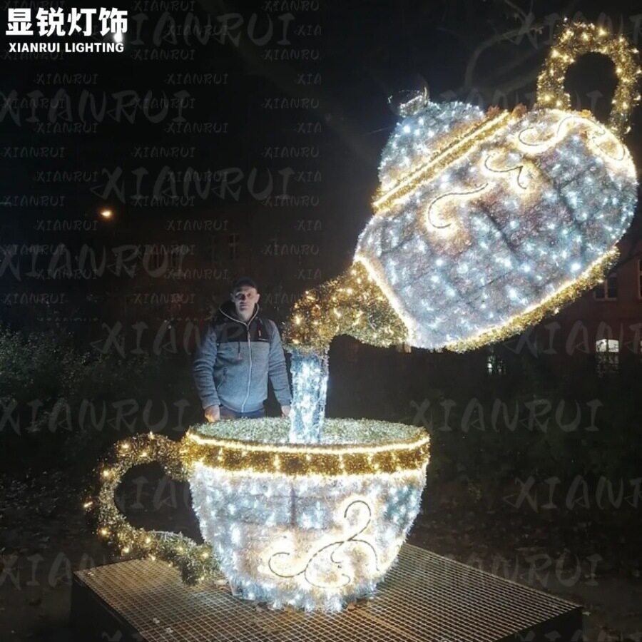 新年茶壶茶杯防水LED亮化灯
