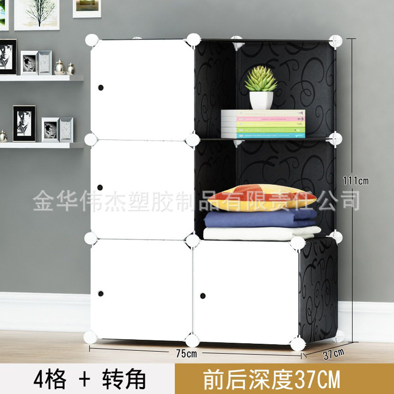 厂家销售魔片衣柜简易衣柜塑料布艺衣服收纳架衣橱收纳柜折叠