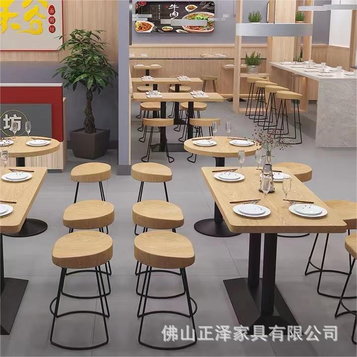 餐饮商用实木卡座桌椅