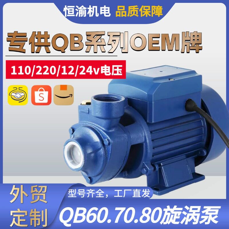 QB60/70/80/pkm60系列AC220/110/127v旋涡泵cp158清水旋涡增压泵