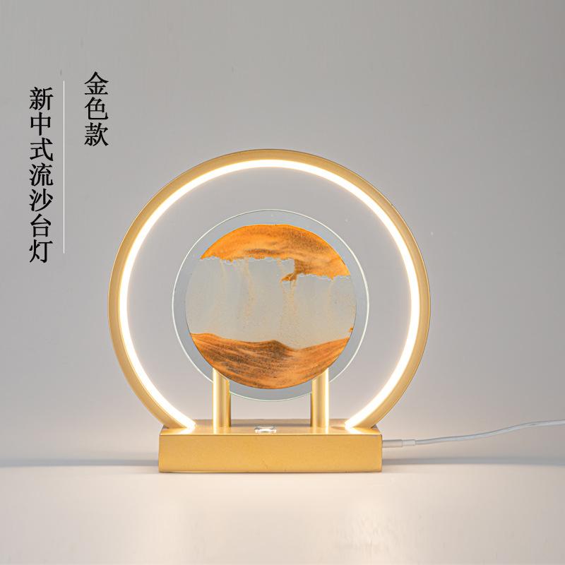 创意流沙画台灯卧室床头灯客厅酒柜办公室桌面家居装饰生日礼品图片