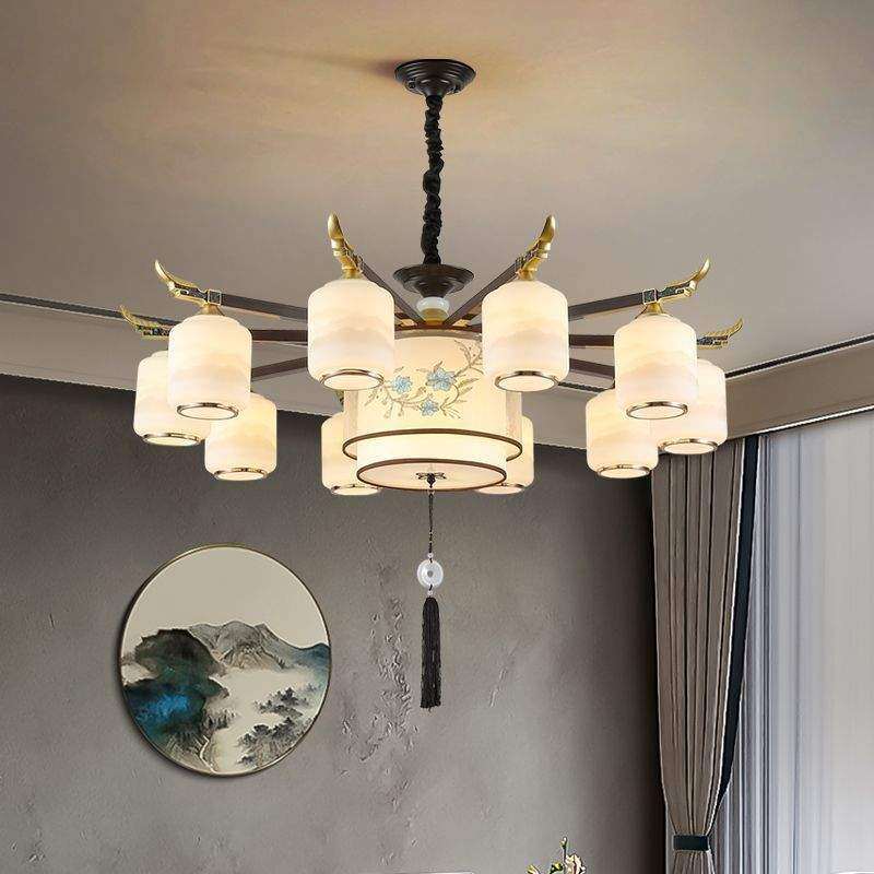 新中式吊灯轻奢客厅主灯具现代仿古中国风禅意茶台餐厅灯豪华吊灯,纺织面料/辅料/配套,纺织机械配件,淘宝优惠券,粉丝福利购,淘宝优惠卷