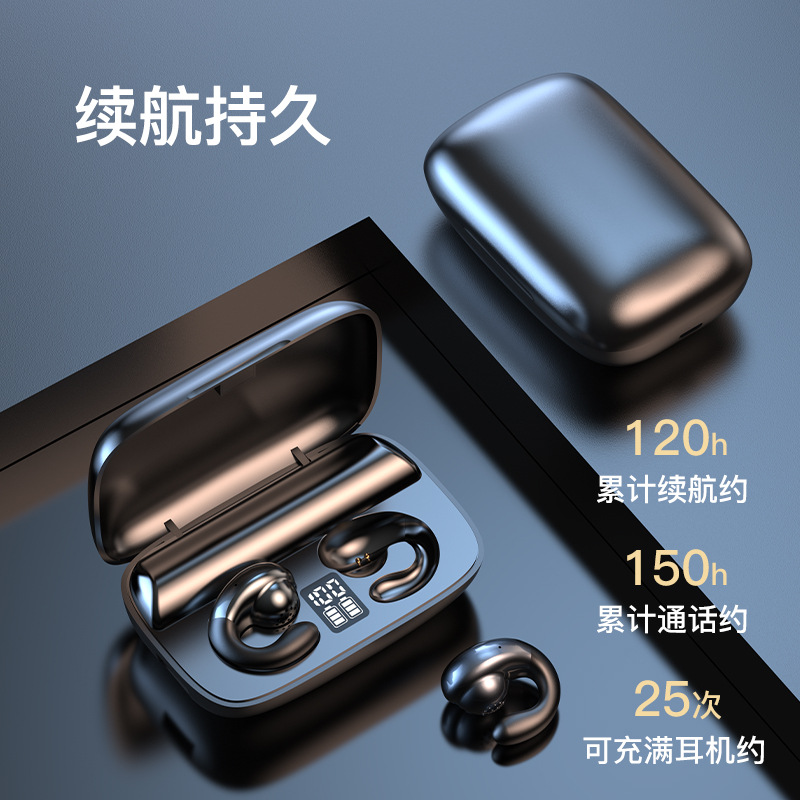 日本品质S19耳夹式蓝牙耳机降噪私模数显屏幕超长续航专供