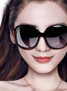 日本品质高清偏光镜黑色大框墨镜女防紫外线新款太阳镜大脸显瘦高