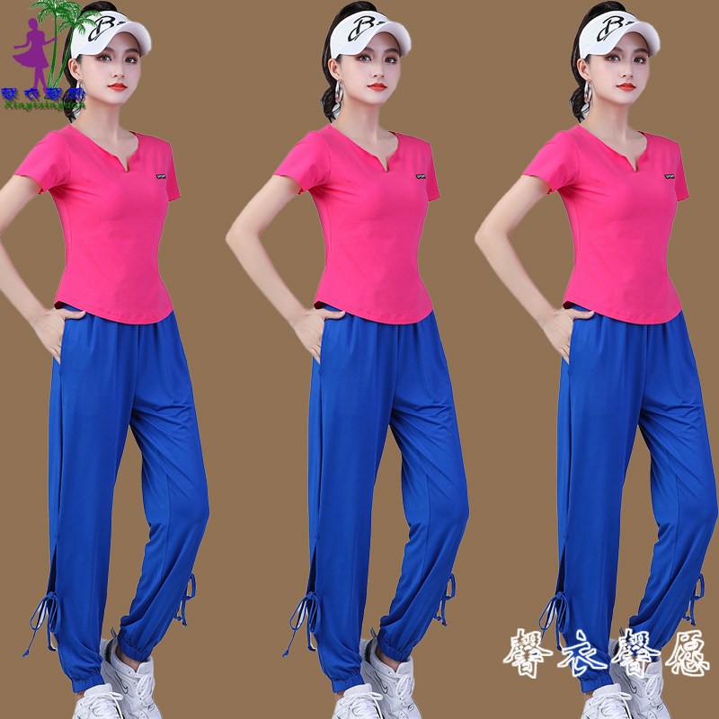 杨丽萍曳步舞广场舞服装 新款套装 女运动演出服健身鬼步舞表演服