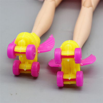 New 4PCS/Set Decorative Roller Skate Fancy Doll Shoes headse