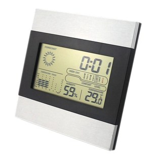 LCD Indoor Digital Thermometer Hygrometer Clock Temperature