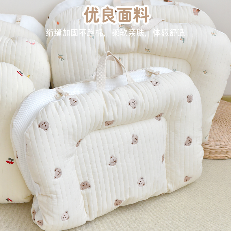 新生婴儿床中床防惊跳幼儿园宝宝纯棉便携式绗缝床垫床褥四季通用