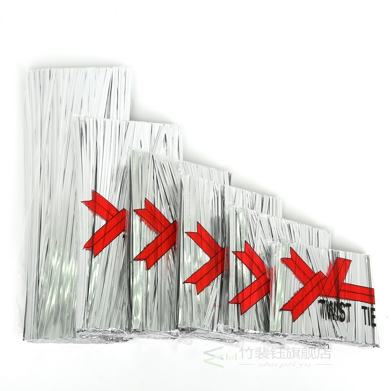 High Quality 800Pcs Metallic Twist Tie Wire 4MM Width Packag