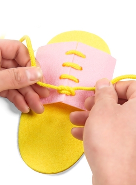 Shoe Tying Learning Board w/ Nylon Shoelace for Baby Learnin