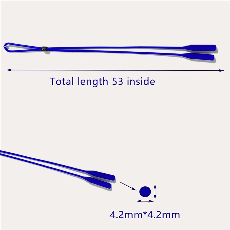 弹力矽胶近视太阳眼镜挂绳防滑圆孔运动固定防掉儿童成人可调节