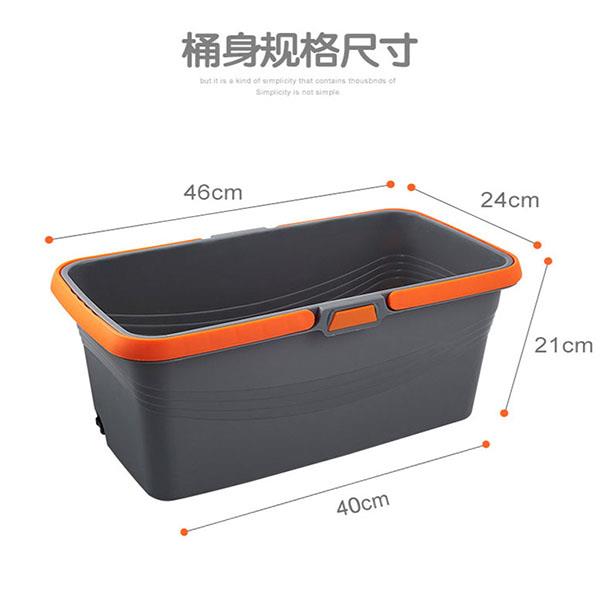 移动拖把池带下排水塑料加长方形洗托把桶家用阳台化妆室拖地盆厚