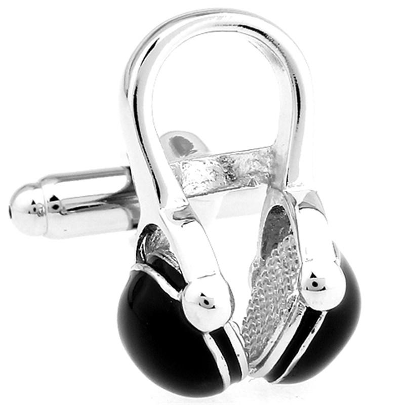 Mens DJ Set Cufflink Copper Material Black Color
