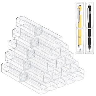 Pen Case Gift 50Pcs School Clear Empty Office Plastic