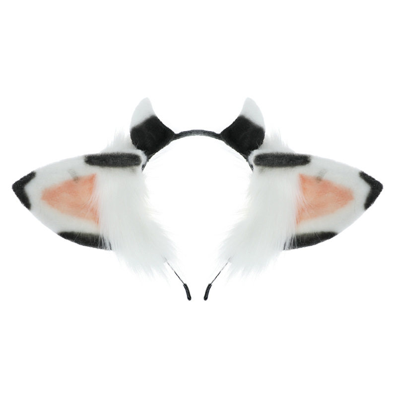 Hand made lovely Plush hair ornament KC cow ear hair hoop s