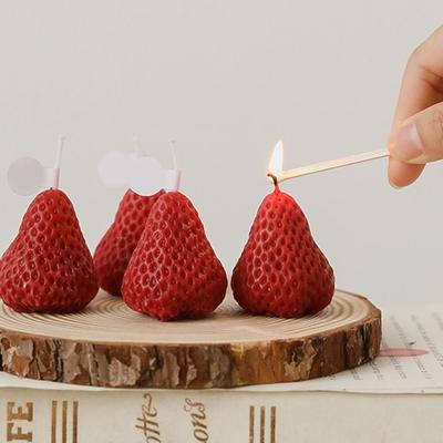 Aromatherapy Candle Adorable Strawberry Shape Eco-friendly E