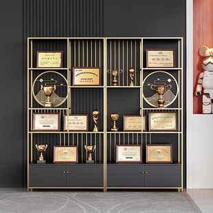 放奖杯的柜子荣誉墙展示架公司奖杯奖牌展示柜办公室会议室产